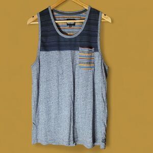 Kolby Black Blue and Gray Tank Top